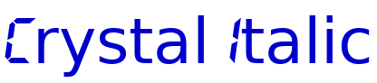 Crystal Italic 字体